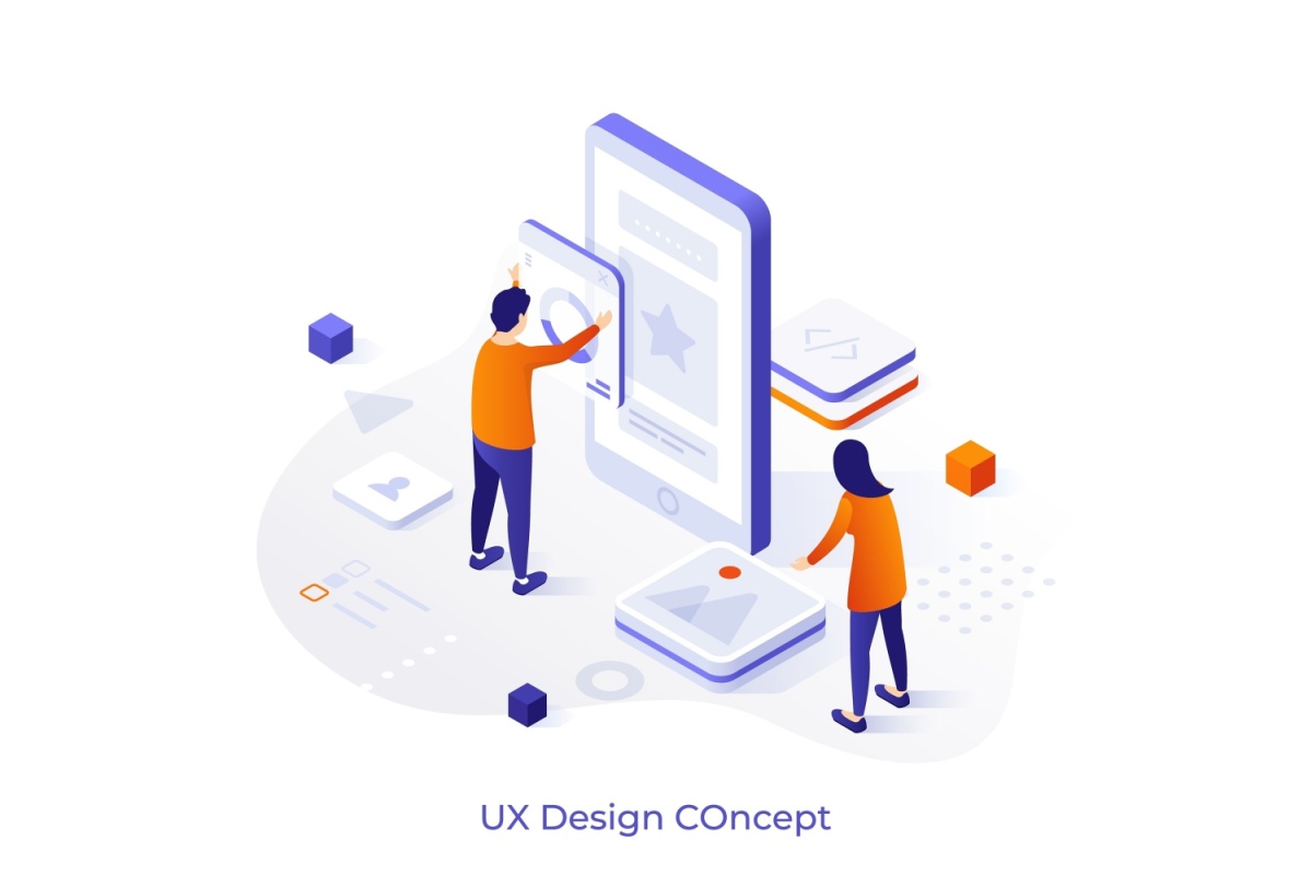 Website Design Essentials isometric conceptual template. Mobile app and sources development technology vector illustration for webpage.