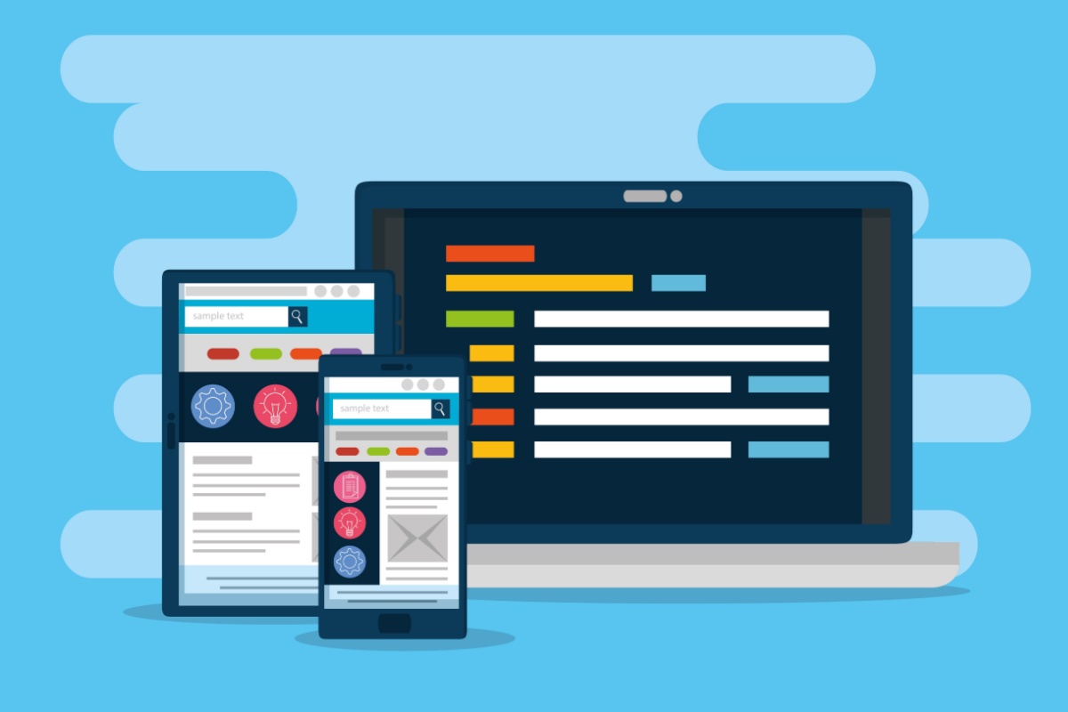 Why Your Firm's Website Isn't Generating Leads laptop with tablet and smartphone website information